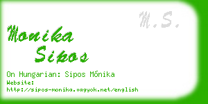 monika sipos business card