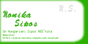monika sipos business card
